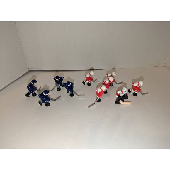 9 Stiga Table Hockey Players Detroit Red Wings Toronto Maple Leafs NHL - Picture 1 of 16